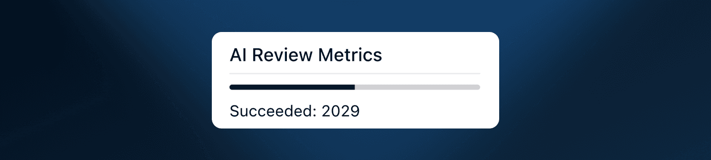 Increased AI review speed