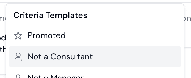 Not a Consultant criterion template