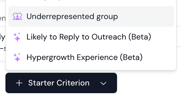 Underrepresented group criterion template