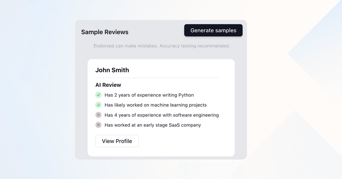 Sampling criteria against a few applications