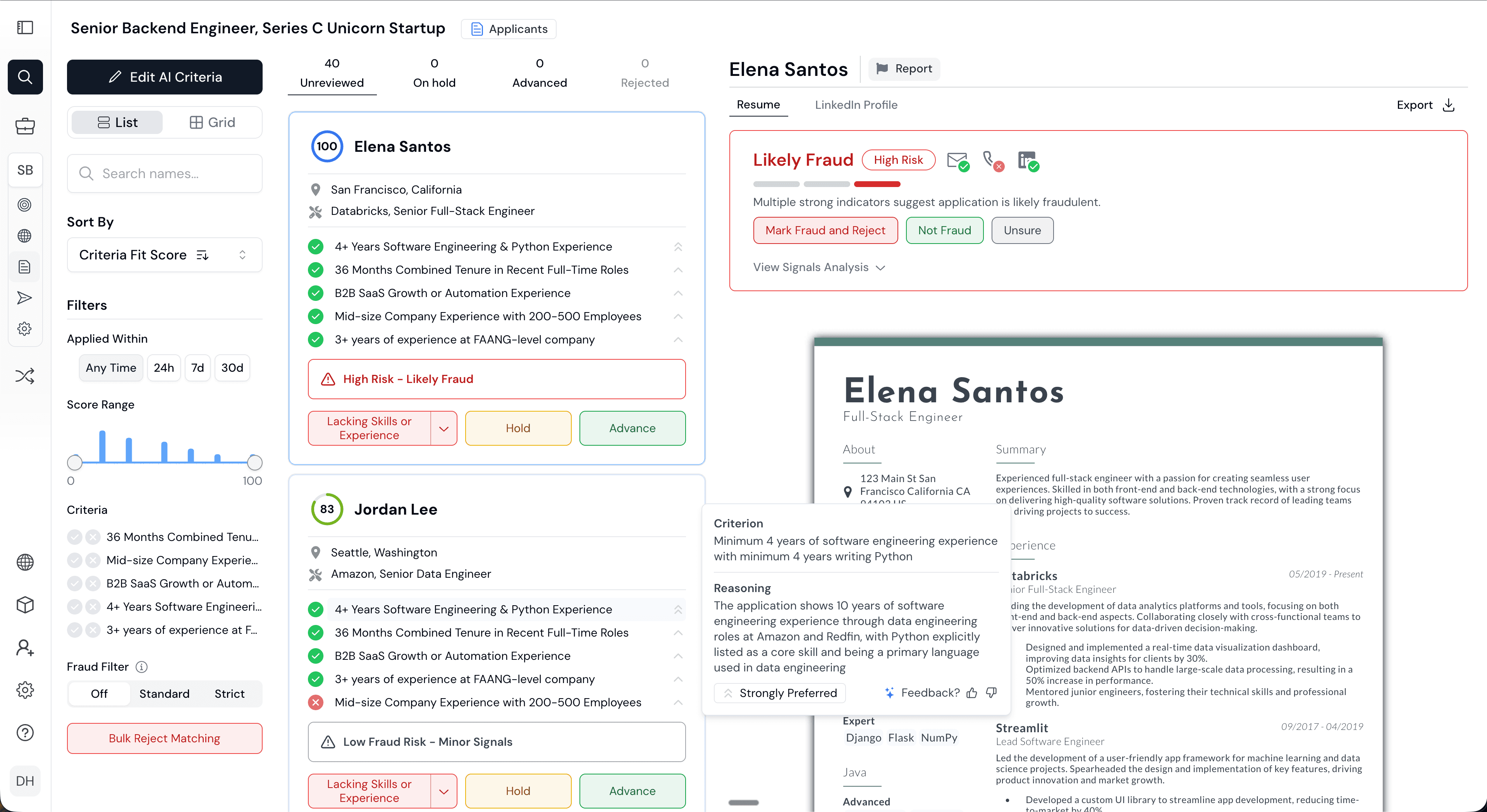Endorsed App Review UI