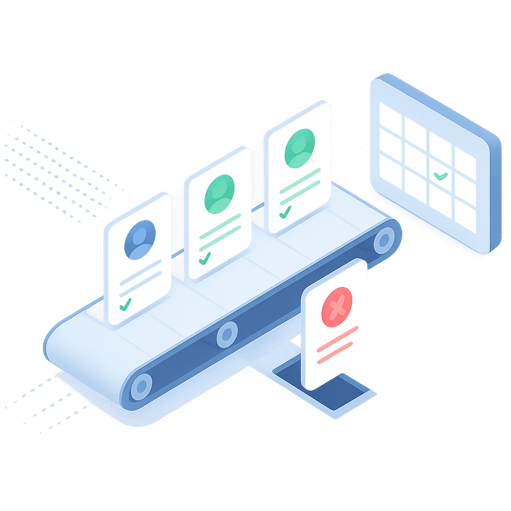 Endorsed resume fraud detection illustration
